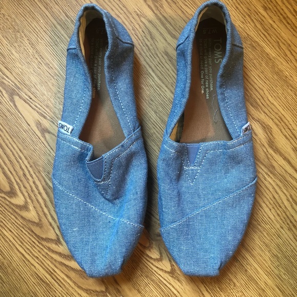 SOLD | TOMS | Blue Slip On Shoes - Picture 3 of 6